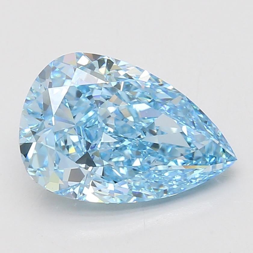 4.01 Ct. Fancy Vivid Blue Pear Lab Grown Diamond