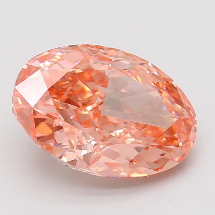 6.22 Ct. Fancy Vivid Pink Oval Lab Grown Diamond
