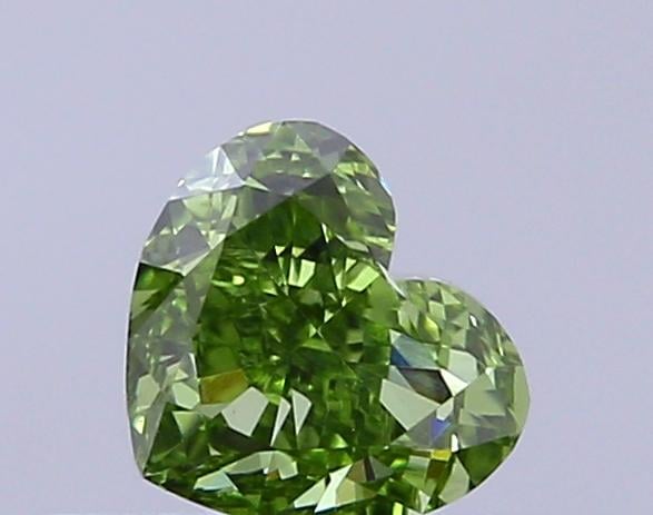 0.36 Ct. Fancy Vivid  Green Heart Lab Grown Diamond