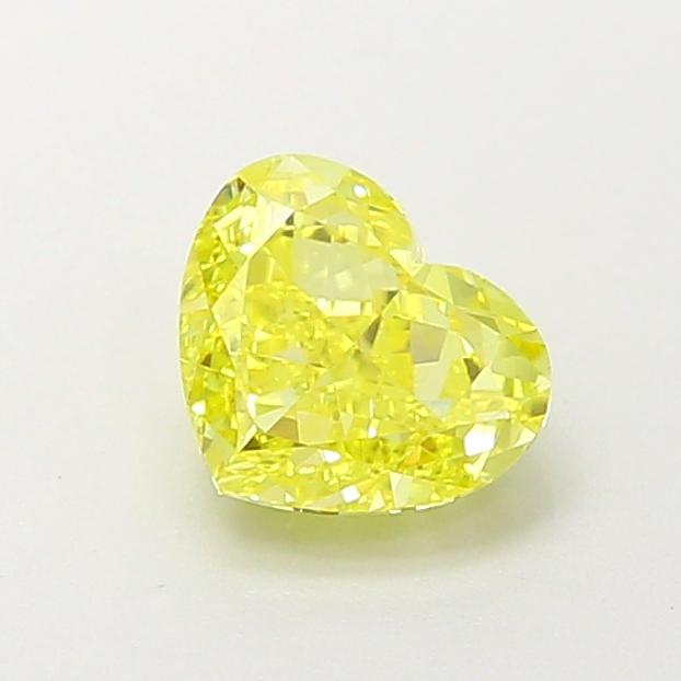 0.86 Ct. Fancy Intense Yellow Heart Lab Grown Diamond