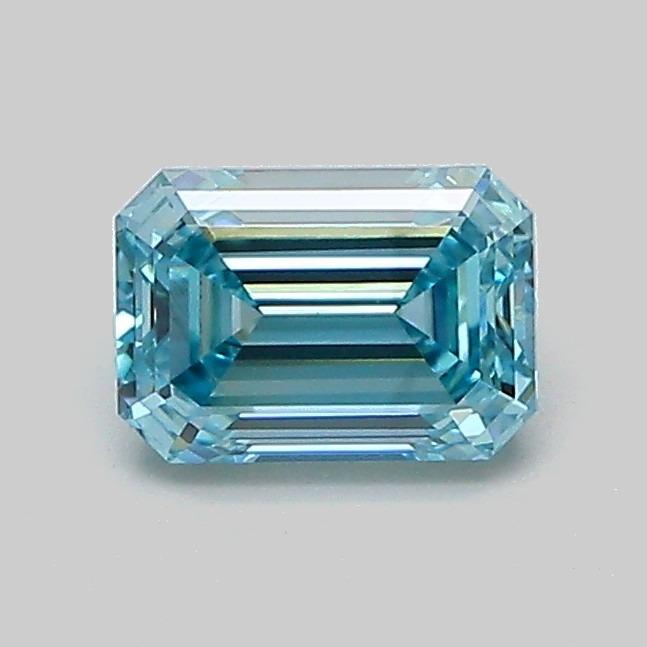 0.72 Ct. Fancy Vivid Blue Emerald Lab Grown Diamond