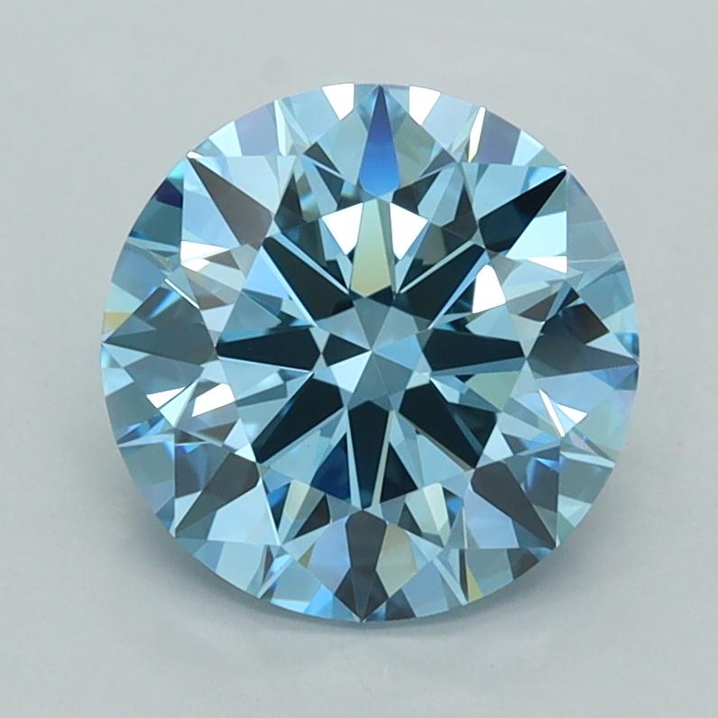 2.07 Ct. Fancy Vivid  Blue Round Lab Grown Diamond