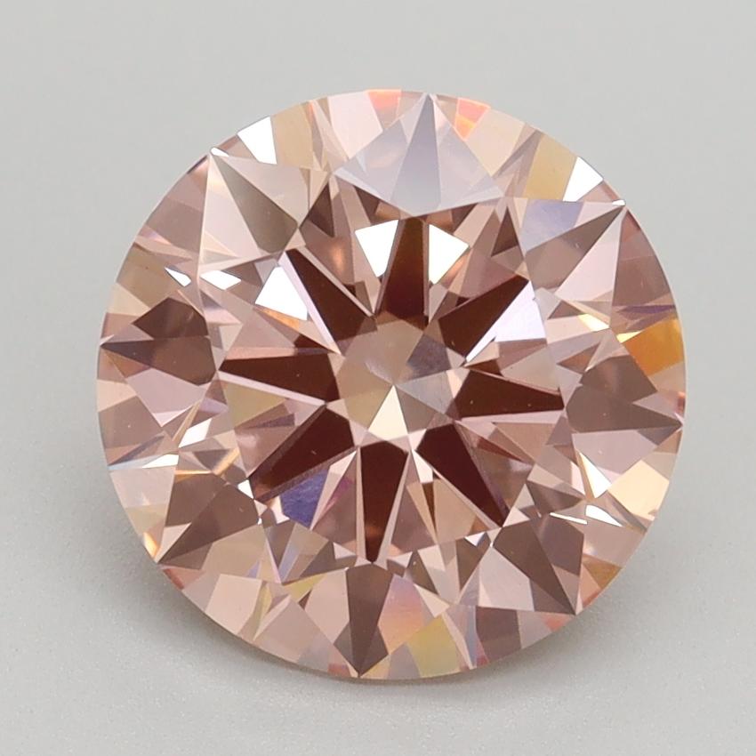 2.88 Ct. Fancy Intense Pink Round Lab Grown Diamond