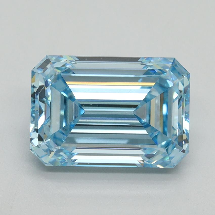4.10 Ct. Fancy Vivid Blue Emerald Lab Grown Diamond