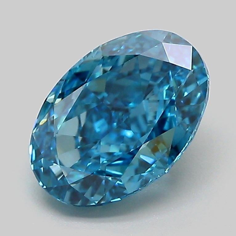 2.10 Ct. Fancy Vivid Blue Oval Lab Grown Diamond