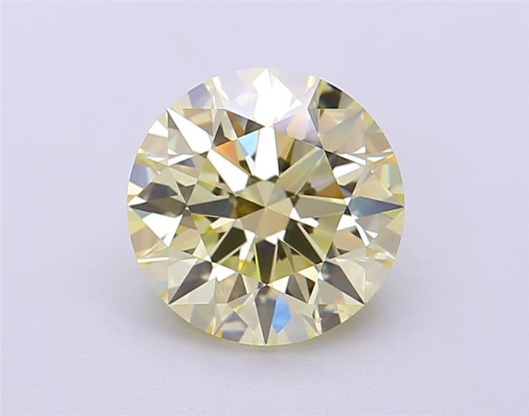 2.10 Ct. Fancy Light Yellow Round Lab Grown Diamond