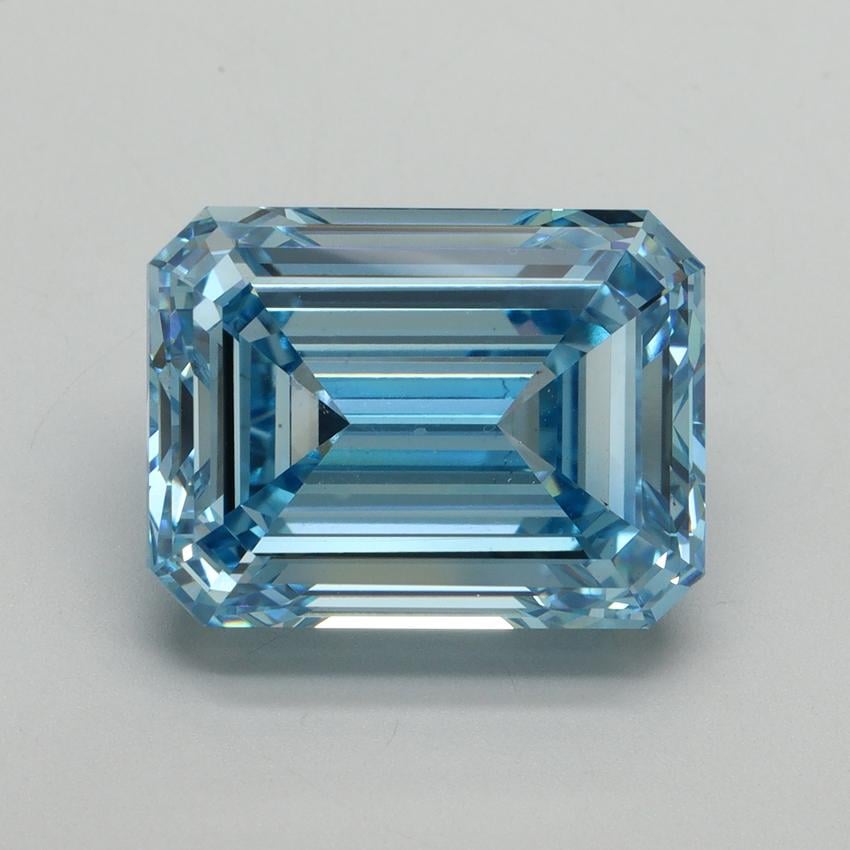 10.04 Ct. Fancy Vivid Blue Emerald Lab Grown Diamond