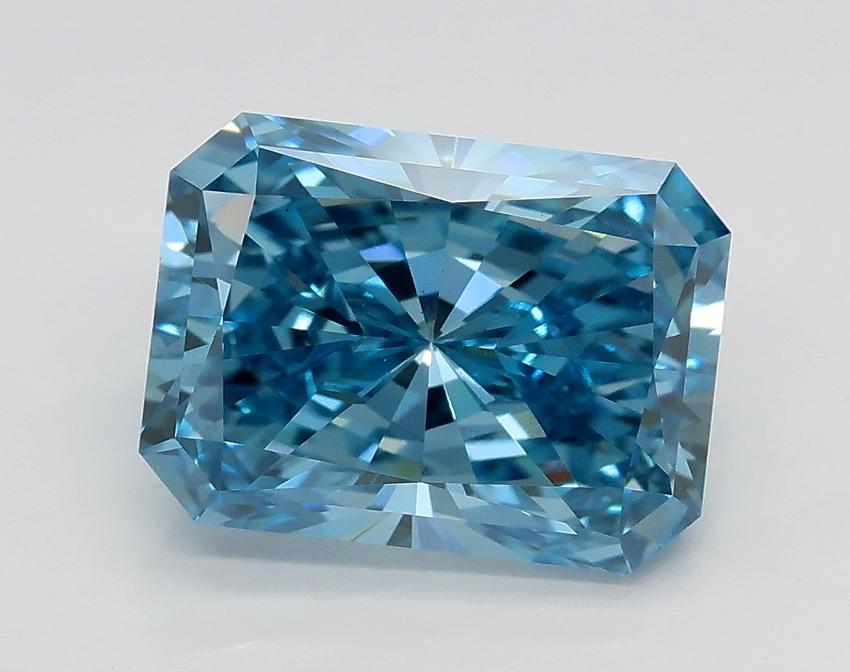 2.52 Ct. Fancy Vivid Blue Radiant Lab Grown Diamond