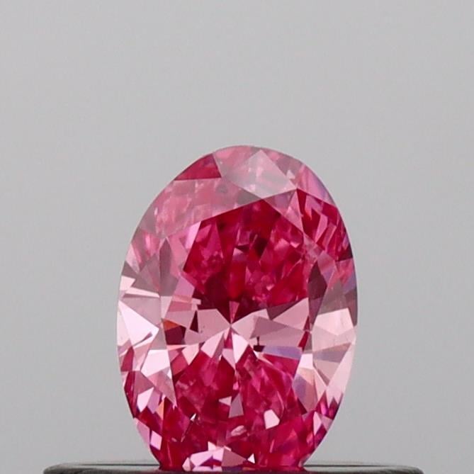 0.35 Ct. Fancy Vivid Pink Oval Lab Grown Diamond