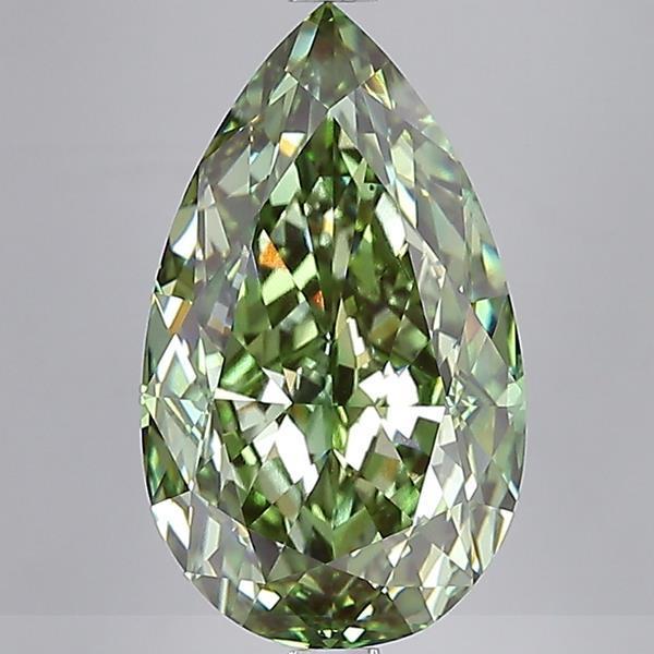 16.28 Ct. Fancy Vivid Green Pear Lab Grown Diamond