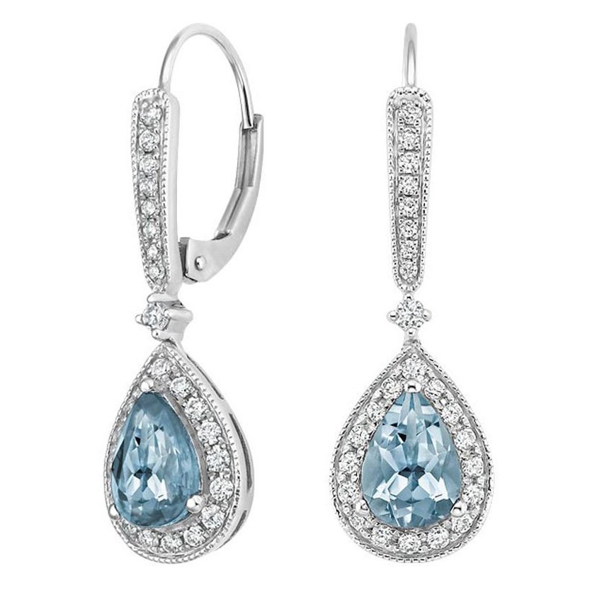 Image result for Skye Aquamarine and Diamond Earrings