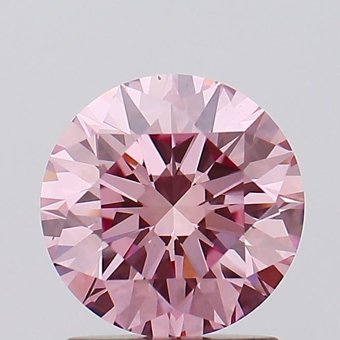 1.52 Ct. Fancy Vivid Pink Round Lab Grown Diamond