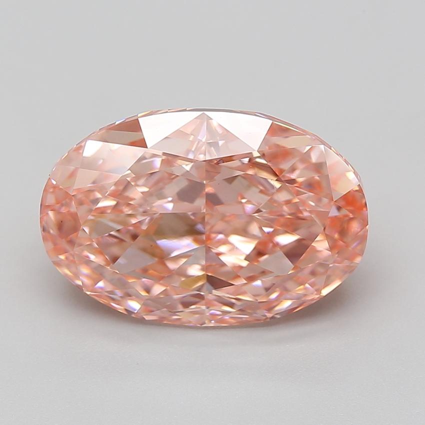 8.09 Ct. Fancy Vivid Pink Oval Lab Grown Diamond