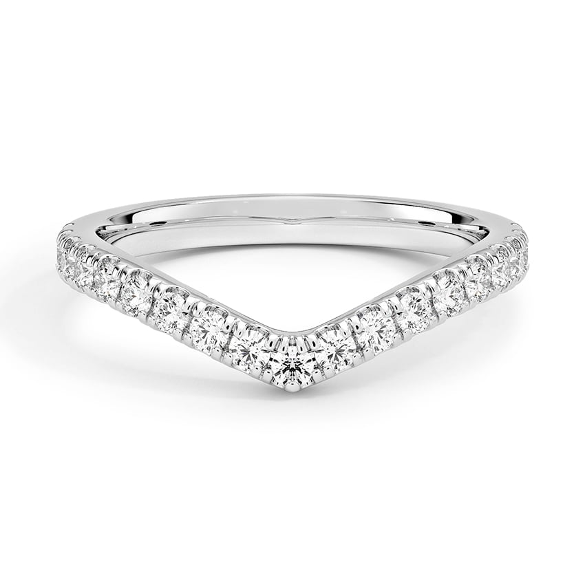 Custom Scalloped Pavé Contour Diamond Ring