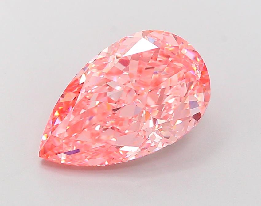 4.28 Ct. Fancy Vivid Pink Pear Lab Grown Diamond