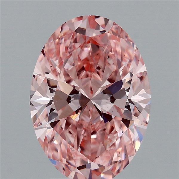 2.87 Ct. Fancy Vivid Pink Oval Lab Grown Diamond