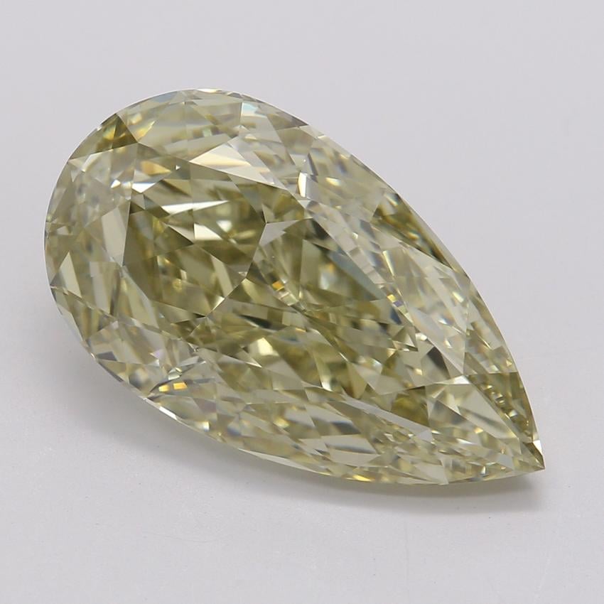 3.57 Ct. Fancy Brownish Greenish Yellow Pear Diamond