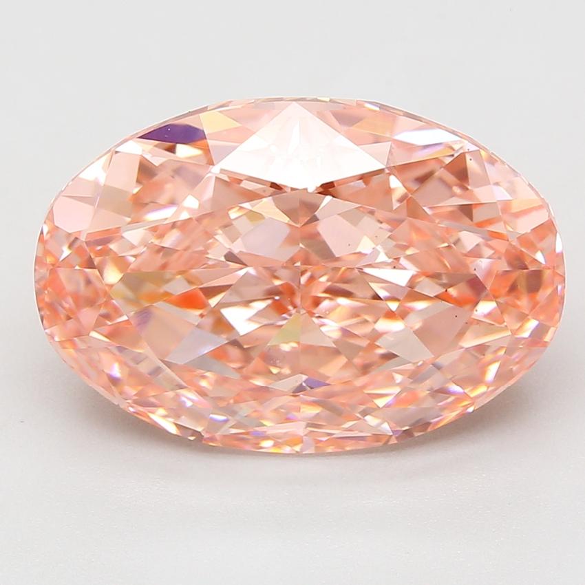 12.14 Ct. Fancy Vivid Pink Oval Lab Grown Diamond