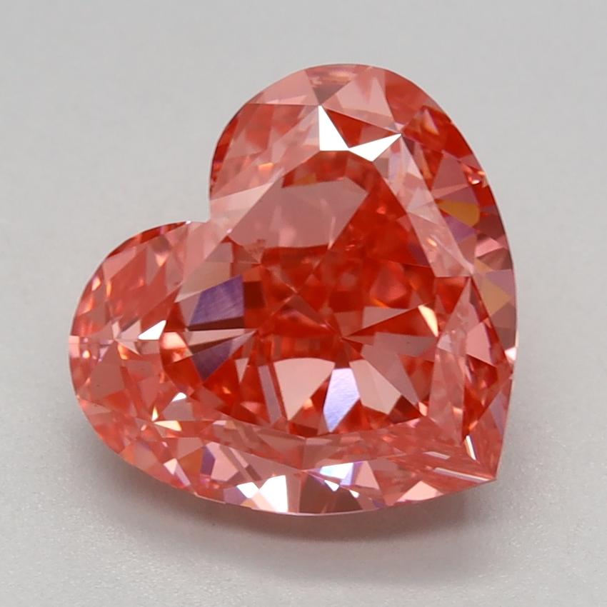 2.87 Ct. Fancy Vivid Pink Heart Lab Grown Diamond
