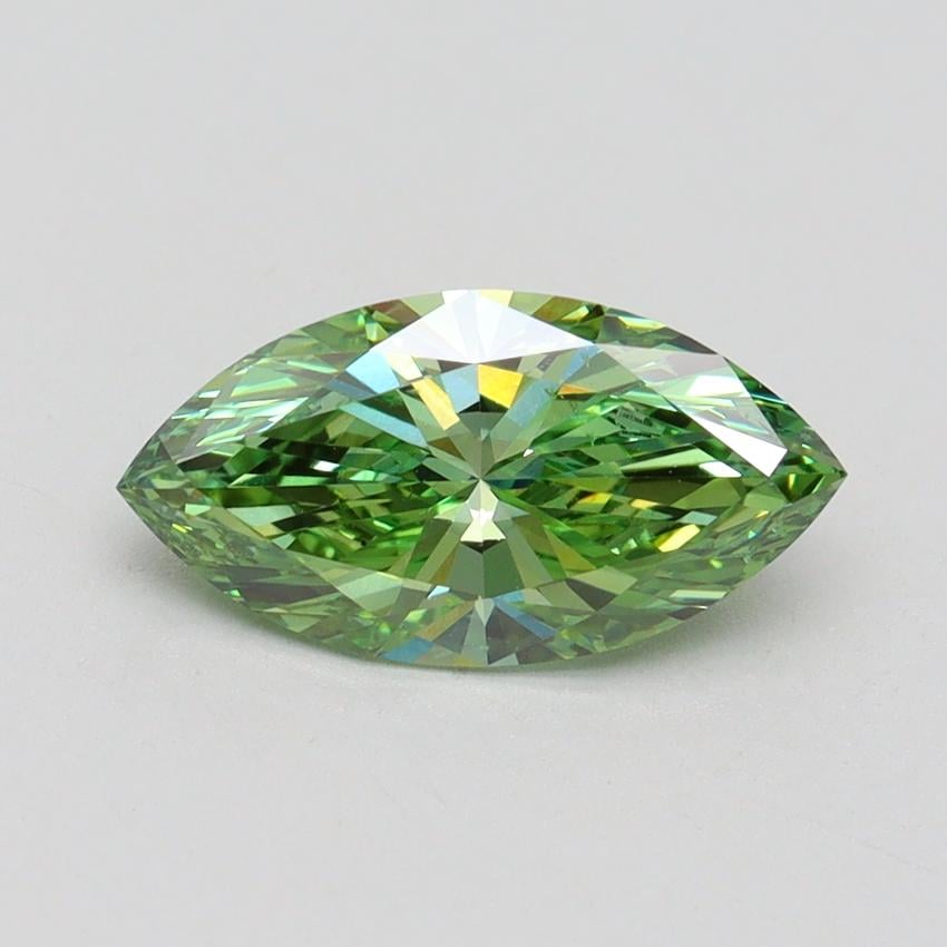 1.51 Ct. Fancy Vivid Green Marquise Lab Grown Diamond