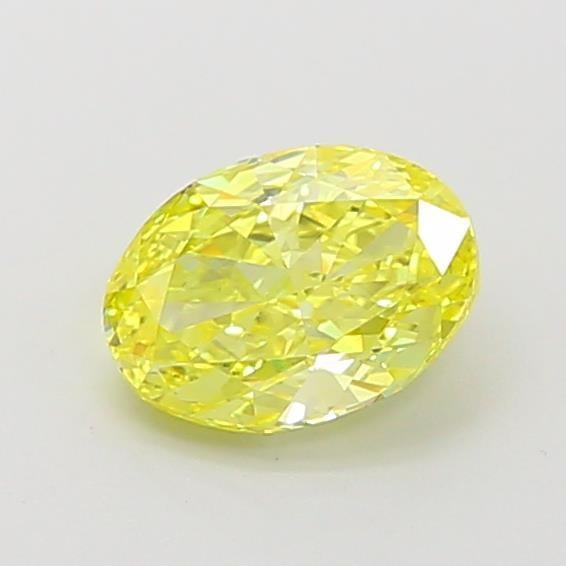 1.00 Ct. Fancy Vivid Yellow Oval Lab Grown Diamond