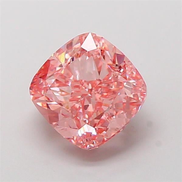 2.09 Ct. Fancy Vivid  Pink Cushion Lab Grown Diamond
