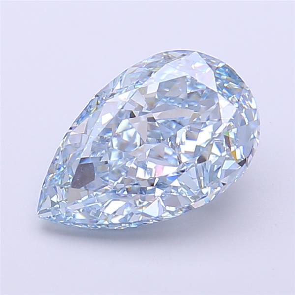 2.63 Ct. Fancy Intense Blue Pear Lab Grown Diamond