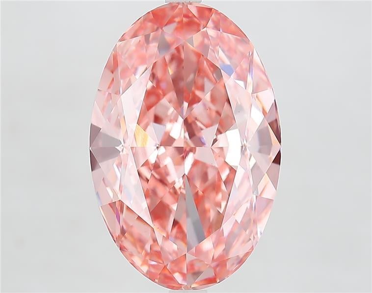 9.03 Ct. Fancy Vivid  Pink Oval Lab Grown Diamond