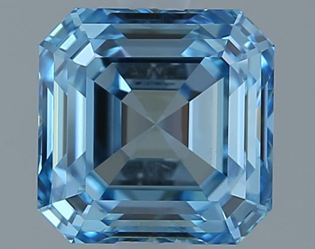 1.01 Ct. Fancy Vivid Blue Asscher Lab Grown Diamond