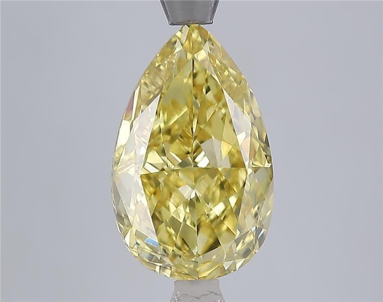 4.59 Ct. Fancy Intense  Yellow Pear Lab Grown Diamond