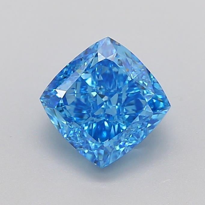 1.58 Ct. Fancy Vivid Blue Cushion Lab Grown Diamond