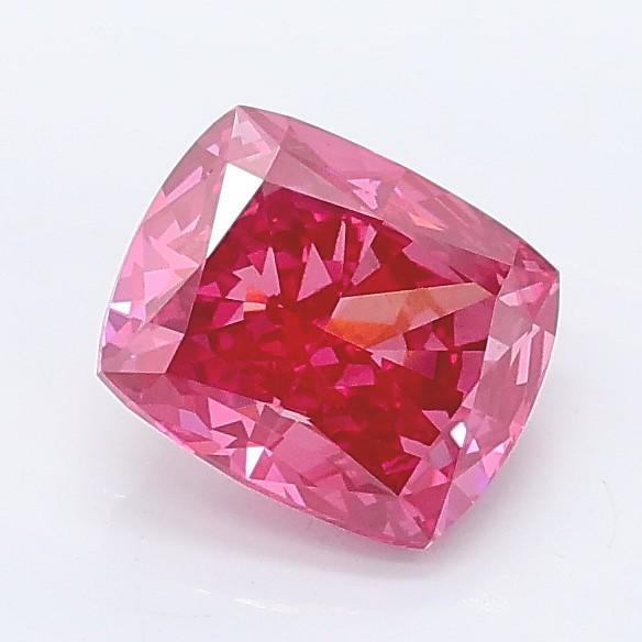 1.12 Ct. Fancy Vivid Pink Cushion Lab Grown Diamond