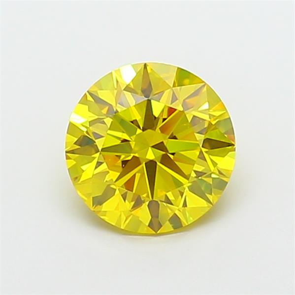 2.42 Ct. Fancy Vivid Yellow Round Lab Grown Diamond