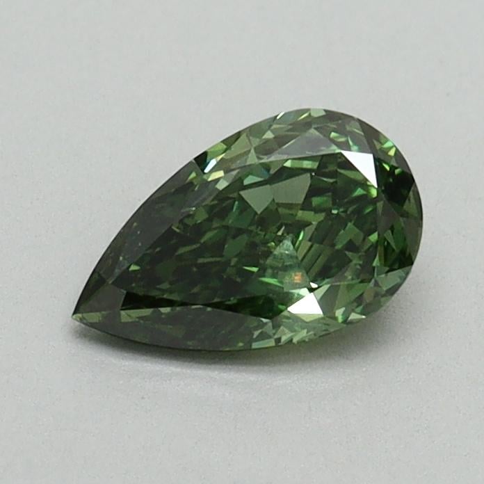 0.54 Ct. Fancy Vivid Pacific Green Pear Lab Grown Diamond
