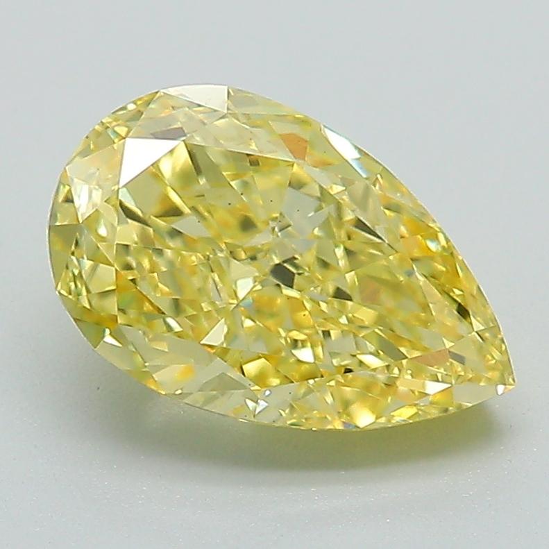 2.02 Ct. Fancy Vivid Yellow Pear Lab Grown Diamond