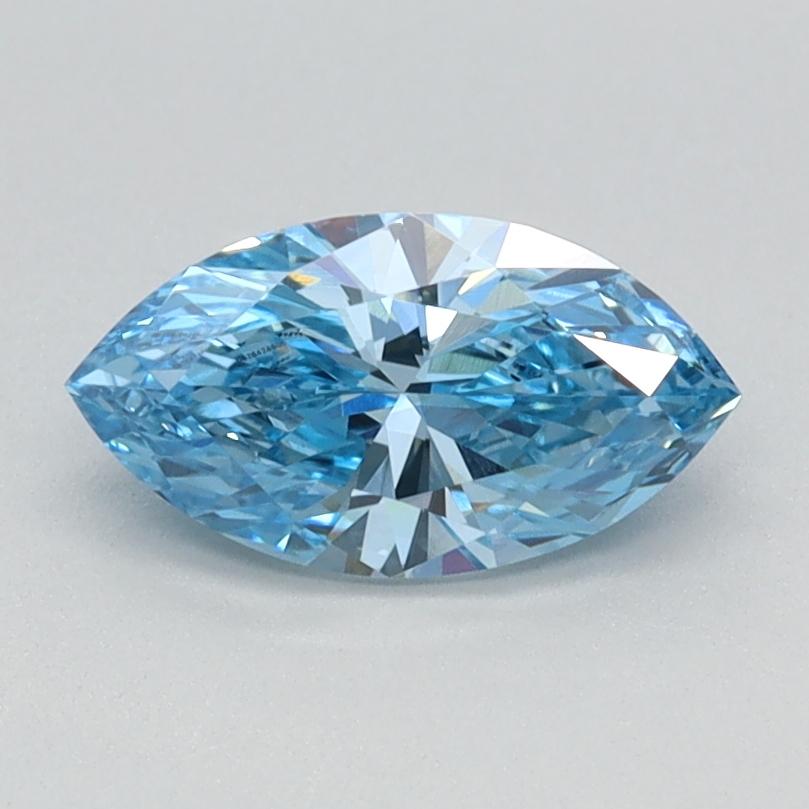 0.70 Ct. Fancy Vivid Blue Marquise Lab Grown Diamond