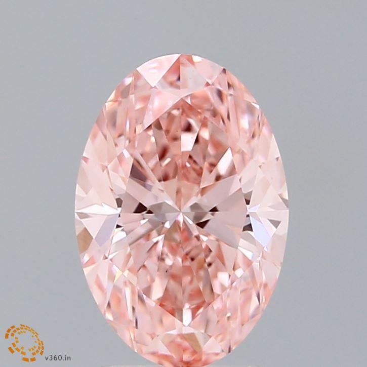 2.02 Ct. Fancy Vivid Pink Oval Lab Grown Diamond