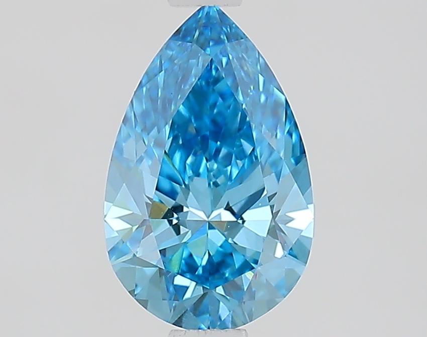 1.12 Ct. Fancy Vivid Blue Pear Lab Grown Diamond