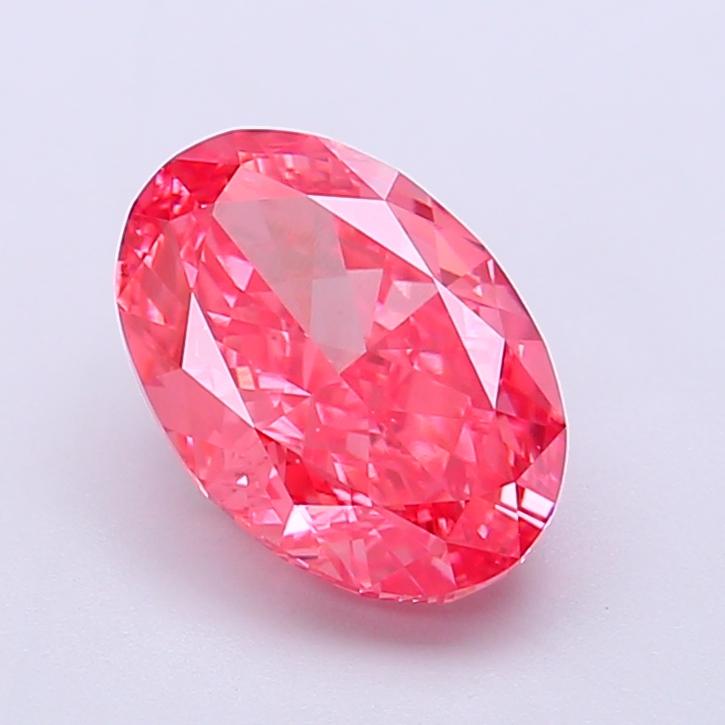 2.13 Ct. Fancy Vivid Pink Oval Lab Grown Diamond
