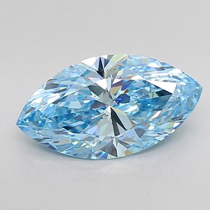 3.00 Ct. Fancy Vivid Blue Marquise Lab Grown Diamond