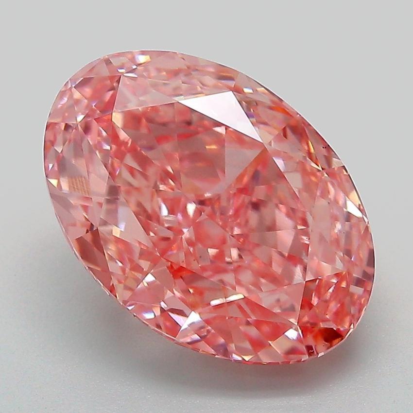 5.62 Ct. Fancy Vivid Pink Oval Lab Grown Diamond