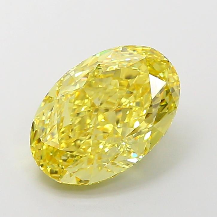 5.45 Ct. Fancy Vivid Yellow Oval Lab Grown Diamond