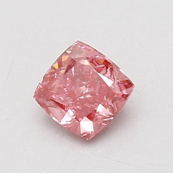 0.60 Ct. Fancy Vivid Pink Cushion Lab Grown Diamond