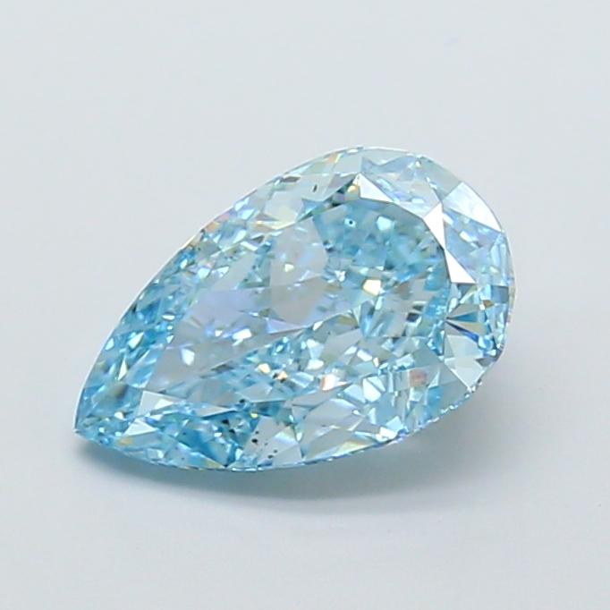 3.04 Ct. Fancy Vivid  Blue Pear Lab Grown Diamond