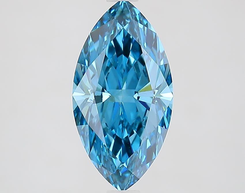 2.10 Ct. Fancy Vivid Blue Marquise Lab Grown Diamond