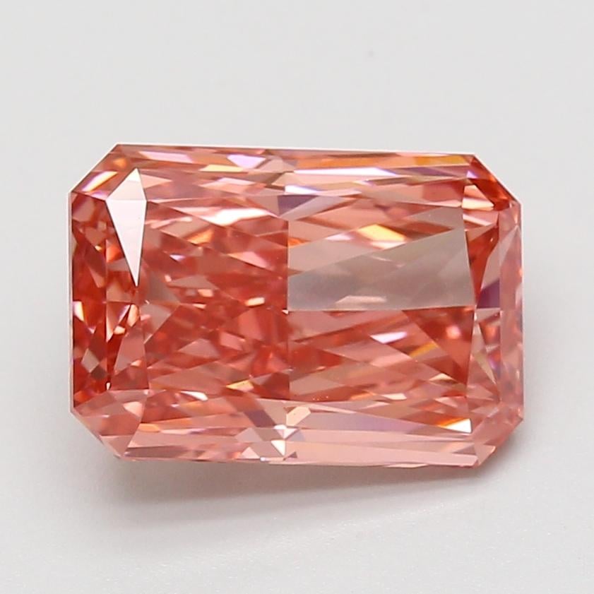 4.09 Ct. Fancy Vivid Pink Radiant Lab Grown Diamond