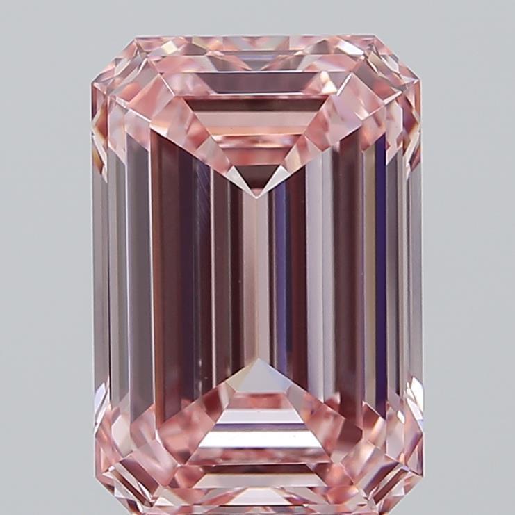 7.05 Ct. Fancy Intense Pink Emerald Lab Grown Diamond