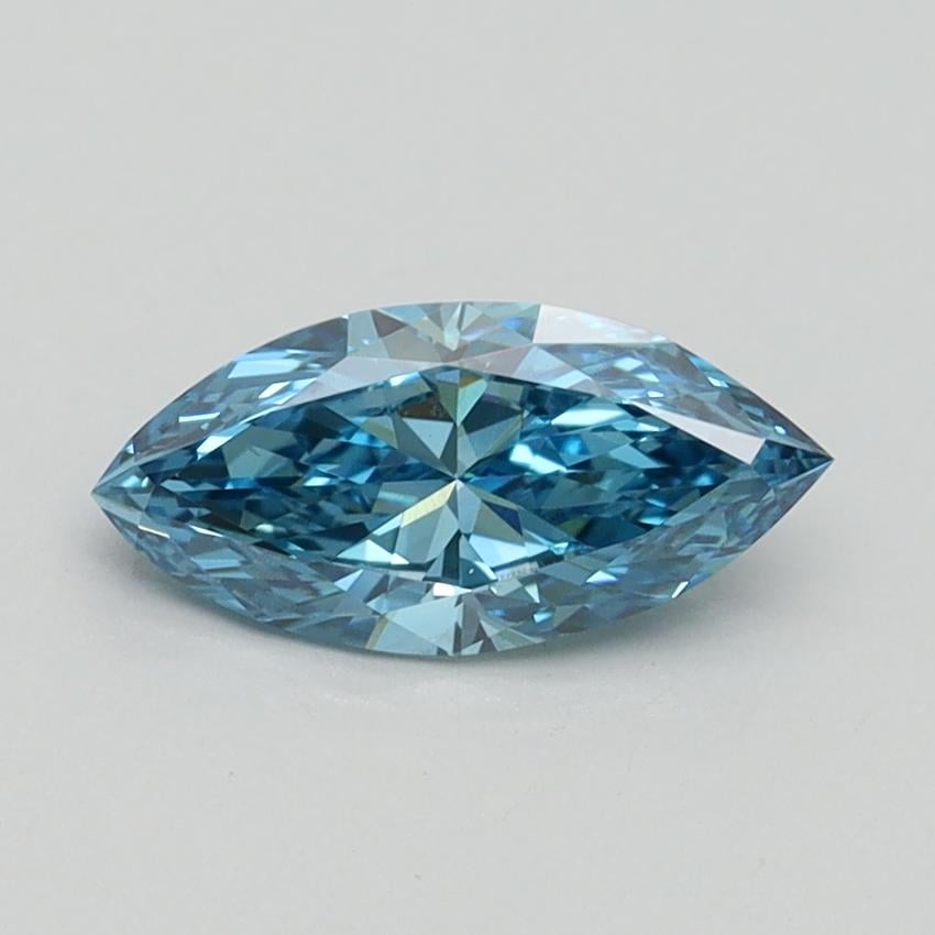 0.74 Ct. Fancy Vivid Blue Marquise Lab Grown Diamond