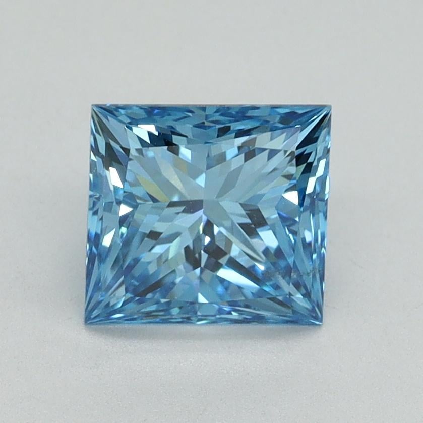 1.52 Ct. Fancy Vivid Blue Princess Lab Grown Diamond
