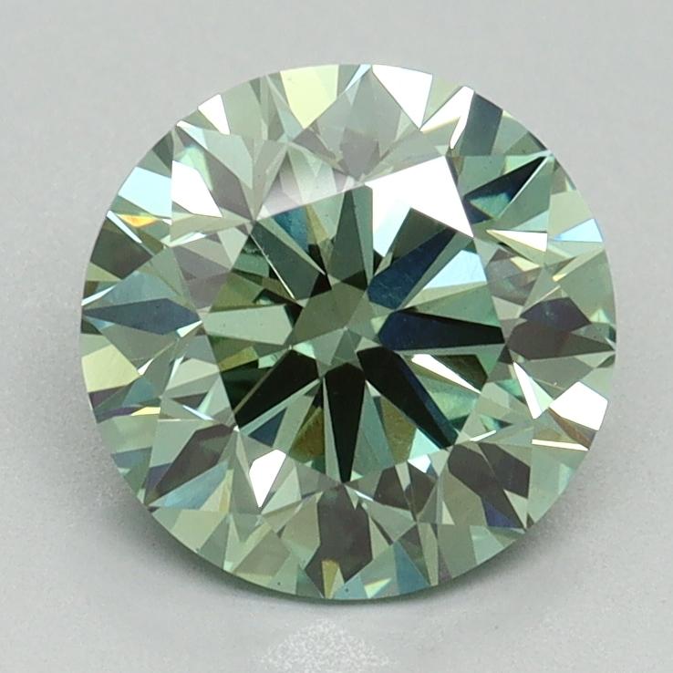 1.85 Ct. Fancy Vivid Green Round Lab Grown Diamond
